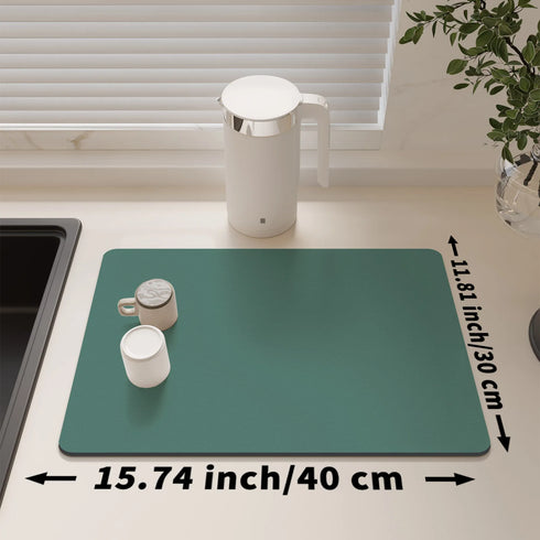 Solid Kitchen Super Absorbent Dish Drying Mats Non-Slip Draining Pads Quick Dry Tableware Accessories