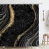 4 Piece Doormat Shower Curtain Set with Non-Slip Rugs Toilet Seat Cover and Bath Carpet for Bathroom Decor