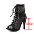 Sexy High Heels Hollow Mesh Sandals for Summer Fashion Comfort Peep Toe Stilettos Jazz Dance Female Shoes Plus Size