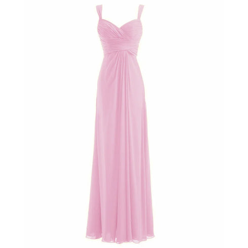 A Line Chiffon Sweetheart Bridesmaid Dress For Evening With Pleated Off Shoulder Silhouette And Lace Up Back