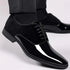 Stylish Black Lace-Up Oxfords for Men - Formal Office & Party Shoes