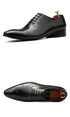Handmade Mens Dress Shoes Luxury Genuine Leather British Trend Brogues Wedding Business Shoes