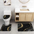 4 Piece Doormat Shower Curtain Set with Non-Slip Rugs Toilet Seat Cover and Bath Carpet for Bathroom Decor