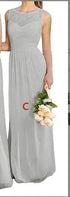A-Line Chiffon Bridesmaid Dresses Elegant Floor-Length Sleeveless Gown For Wedding Party Occasion