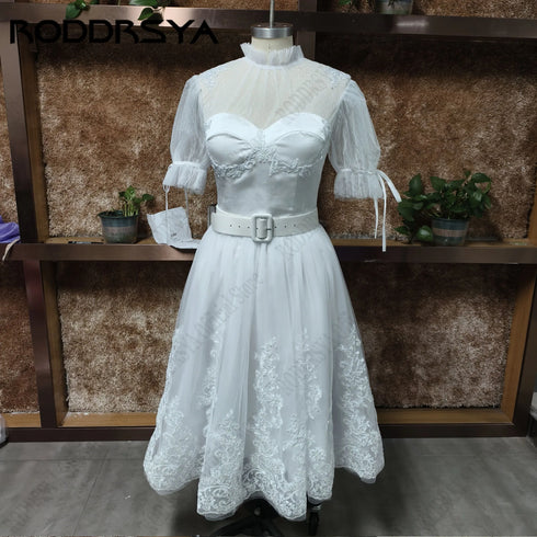 Princess A-Line Wedding Dress Illusion Button Back Bridal Gown Sweetheart Tulle Bridal Dresses