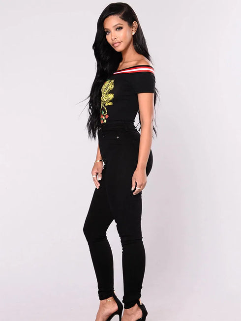 Women’s Skinny Jeans Vintage Denim Stretch Trousers Streetwear