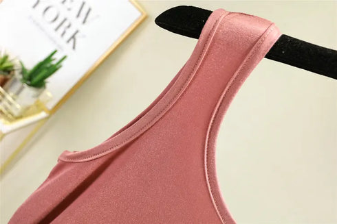 Stylish Women’s Summer Deep U-Neck Tank Tops – Casual Modal Cotton Sleeveless Tees and Cute Tops for Effortless Warm Weather Fashion