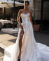 Simple Wedding Dresses Customized Bridal Gowns Sweetheart Neck High Split Elegance Perfect Fit