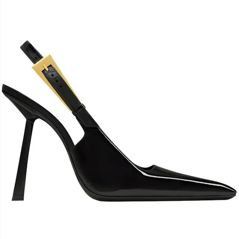 Pointed Stiletto Heels Women Pumps Patent Leather Elegant Office Shoes