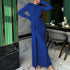 Elegant O-neck Long Sleeve Bodycon Evening Party Dresses