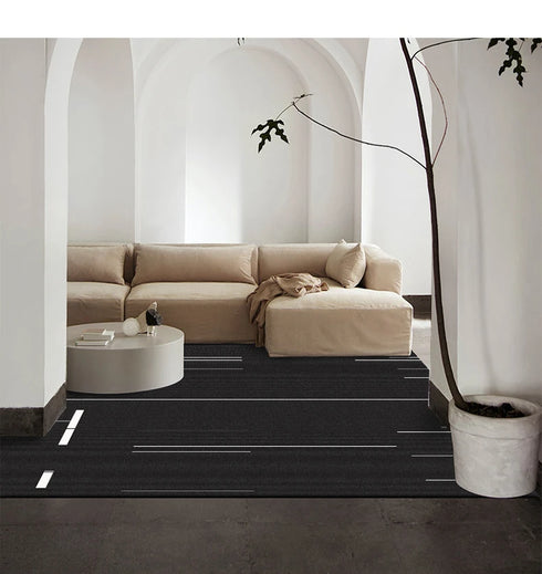 Modern Minimalist Large Area Rug for Living Room and Bedroom Decor