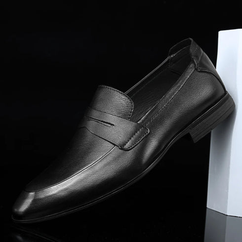 Luxury Handmade Men's Casual Loafer Shoes - Genuine Leather Slip-On Moccasins for Formal and Everyday Occasions