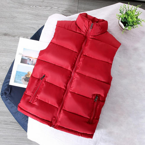 Men's Thermal Sleeveless Padded Vest - Casual Outdoor Body Warmer for Hiking and Winter Wear, Stylish and Functional Down Cotton Jacket, Windproof Design, Perfect for Autumn and Winter Adventures