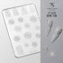 3D Relief Snowflake Sweater Carving Mold for Nail Art - Santa Claus and Elk Christmas Manicure DIY Template with Storage Box and Scraper