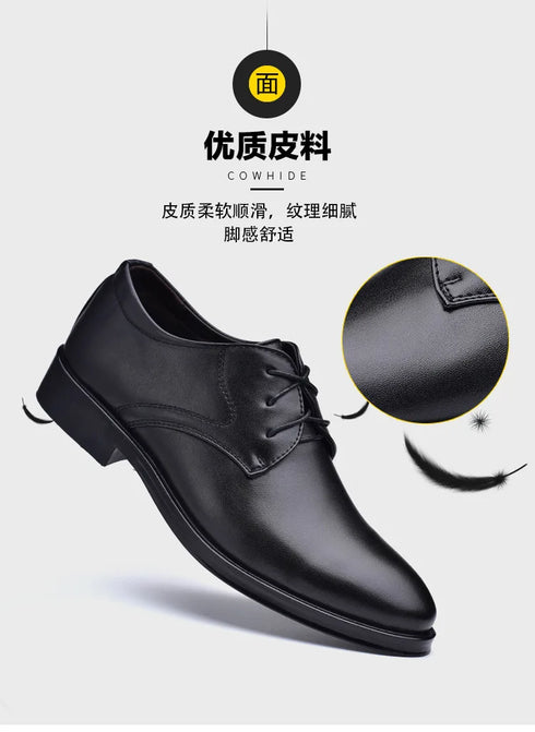 Elegant Men's Formal Dressing Shoes for Office, Wedding, and Casual Occasions - Stylish Pointed Toe Leather Footwear for Social Events and Winter Wear