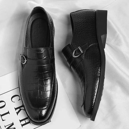 Leather Breathable Men's Casual Shoes Slip-On Loafers for Spring and Autumn