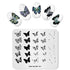 Nature-Inspired Nail Art Stamping Plate - Stainless Steel DIY Manicure Tool with Leaf and Umbrella Patterns for Stunning Nail Designs