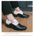 Leather Shoes for Men Cuban Style Heightening Wedding and Business Casual Footwear