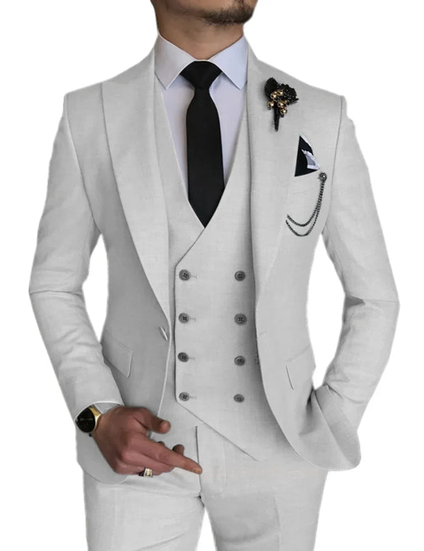 3 Pieces Suits Men Wedding Wear Business Male Groom Set