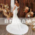 Charming Off The Shoulder Mermaid Bridal Gown with Open Back and Sweep Train
