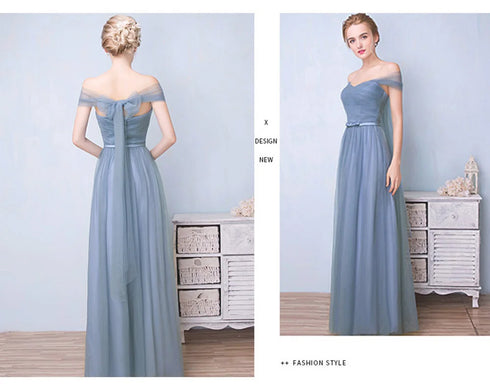 Elegant Sleeveless Tulle A-Line Bridesmaid Dress With Satin Belt And Lace Up Bow For Weddings