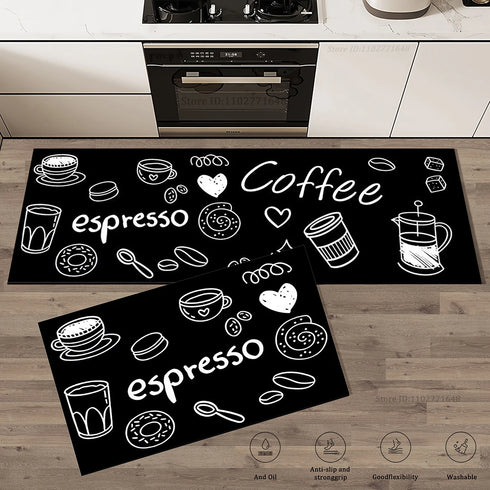 Waterproof Oilproof Kitchen Rug Antislip Large Floor Mat Soft Cozy Doormat