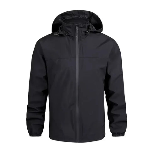 Men's Casual Ultra-Thin Breathable Windbreaker Jacket with Detachable Hood for Summer Sun Protection and Outdoor Adventures