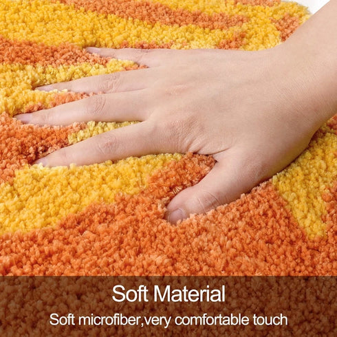 Leaves Bathroom Rugs Non Slip Soft Microfiber Bath Mat Extra Soft Water Absorbent Shower Floor Rug