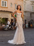 Elegant Wedding Dresses Vintage Mermaid Lace Appliques Backless Robes