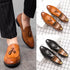Elegant Slip-On Loafers for Men - Classic Italian Formal Evening Dress Shoes, Luxury Leather Wedding Footwear, Pointed Toe Design, Perfect for Spring and Autumn Occasions