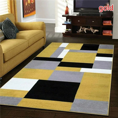 Nordic Geometric Square Carpet for Living Room and Bedroom Luxury Non-Slip Floor Mat