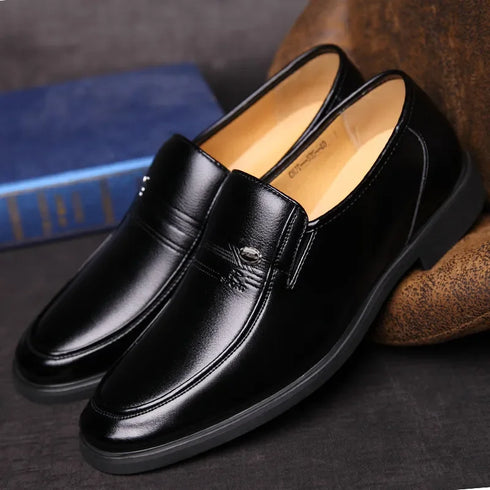 Leather Men Formal Shoes Slip On Dress Moccasins Breathable Luxury Loafers