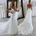 Beach Wedding Dress A Line Chiffon V Neck Backless Embroidered Appliques Boho Gown