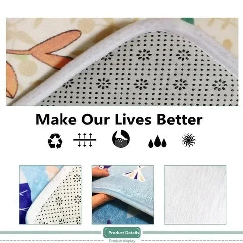 European Retro Area Rug for Living Room Hallway Bedroom Lounge Non-Slip Mat