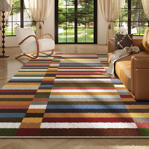 American Style Living Room Decoration Retro Carpet Thick Anti-Slip Lounge Mat Large Area Rug for Bedroom Fluffy Plush Study Rug