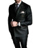 Luxury Black Double Breasted Suit for Men Elegant 2 Piece Jacket and Pants