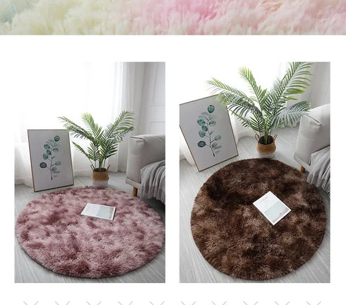 Plush Round Rug Mat for Living Room and Bedroom Home Decor