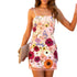 Floral Embroidered Spaghetti Strap Mini Dress for Cocktail Parties and Clubwear