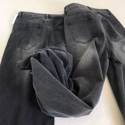 High Waist Jeans For Women Retro Straight Leg Denim Jeans Casual Trousers Soft Stretch Fit Everyday Wear