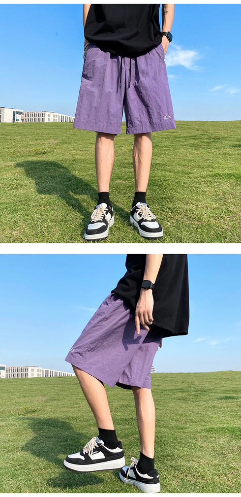 Men's Shorts Pants Summer Casual Drawstring Baggy Trousers