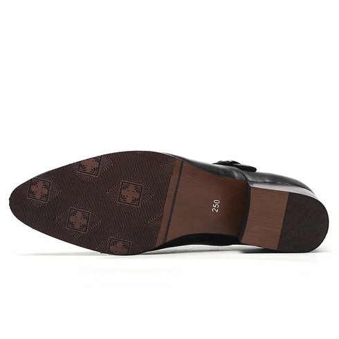 Leather Men Dress Shoes Elevator Business Oxford Footwear for Wedding and Office