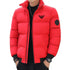 Versatile Winter Down Jacket for Men - Casual Solid Color Thick Warm Outerwear with Printed Design and Appliques