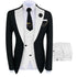 Luxury Men's Tuxedo Suit Set for Special Occasions - Stylish 3-Piece Ensemble with Jacket, Trousers, and Vest for Parties and Weddings