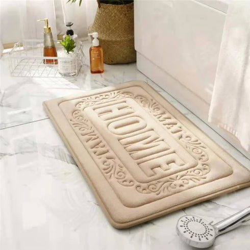 Rectangle Bath Mat Non-Slip Foam Rug for Bathroom and Kitchen