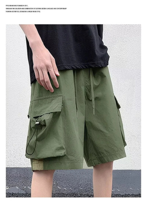 High Street Cargo Shorts For Men Casual Hip Hop Bermuda