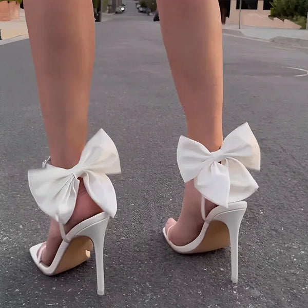 Luxury Bow Ankle Strappy High Heels Summer Sandals for Women