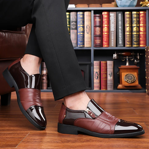 Comfortable Slip-On Walking Shoes for Men Casual Breathable Loafers Handmade Wedding Footwear