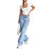 Baggy Jeans Denim Pants High Waisted Loose Fit Vintage Design For Casual Everyday Wear