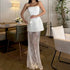 Lace Long Skirt Set with Sexy Sheath Vest Top for Evening Parties