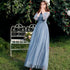 Bridesmaid Dress Elegant Tulle Ankle Length Gown With Elastic Waistband And Appliques Bridesmaid Dresses